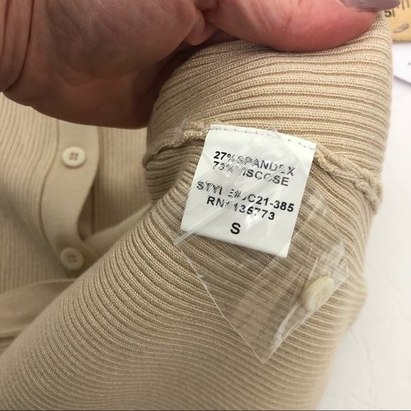 Olivaceous ribbed cardi Cardigan cream - Picture 14 of 16